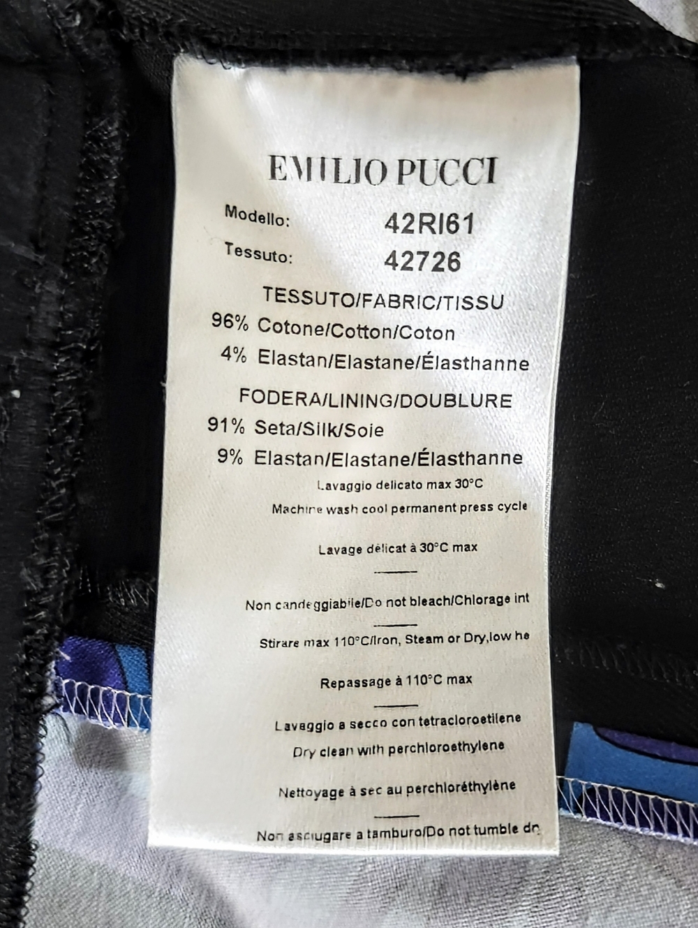Emilio Pucci Blue Hues OpArt Geometric Mini Dress Size 8 with COA - Picture 13 of 14